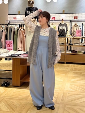 「LOWRYS FARM（ローリーズファーム）のアイテム（ベスト）」を使った、ayanoooy310さん（レディース・158cm）の秋コーディネート