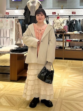 「アイテム（その他アウター）」を使った、ayanoooy310さん（レディース・158cm・30代）の冬コーディネート