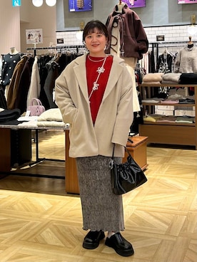 「体型カバー」｜ayanoooy310さん（レディース・158cm）の冬コーディネート