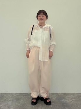 「アイテム（スウェットパンツ）」を使った、ayanoooy310さん（レディース・158cm・30代）の夏コーディネート