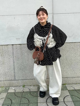 「アイテム（シュシュ）」を使った、ayanoooy310さん（レディース・158cm・30代）の秋コーディネート