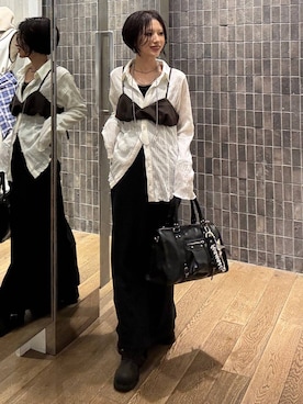 「JEANASIS（ジーナシス）のアイテム」を使った、amnc117さん（レディース・153cm）の秋コーディネート
