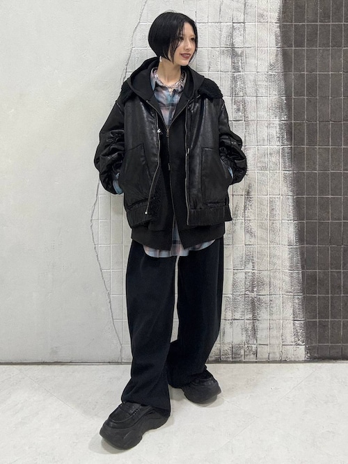 新品未使用　JEANASIS リバーシブル　ジャケット セール】リバーシブルモンスターブルゾン/601819（ブルゾン