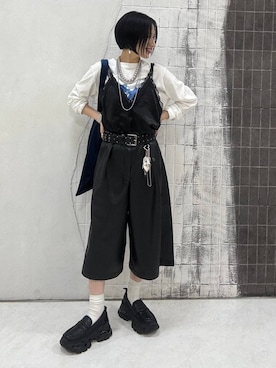 「アイテム（アクセサリー、グレー系）」を使った、amnc117さん（レディース・153cm）の秋コーディネート