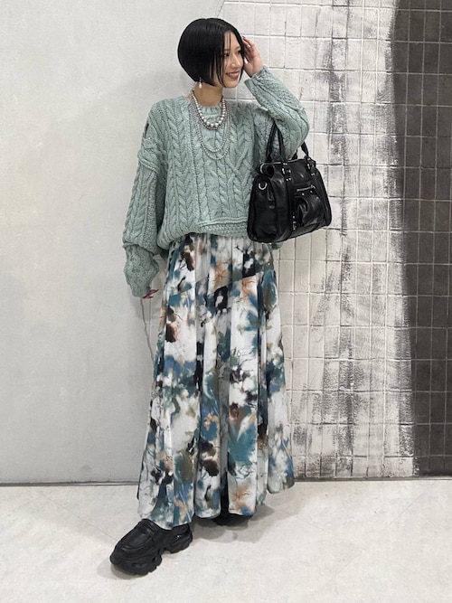 セール】ペイントタッチフレアスカート/592868（スカート）｜JEANASIS