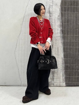 「アイテム（スウェットパンツ）」を使った、amnc117さん（レディース・153cm）の冬コーディネート