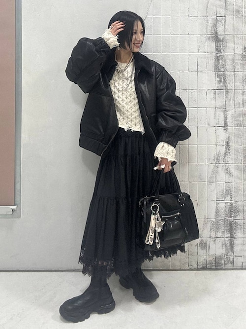 セール】【eL】Made in India Lace Volume Skirt/587208（スカート