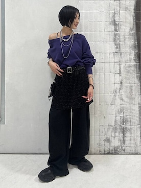 「アイテム（スマホグッズ）」を使った、amnc117さん（レディース・153cm）の秋コーディネート