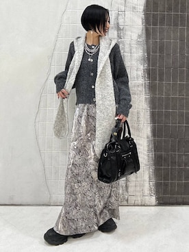 「アイテム（バレッタ/ヘアクリップ）」を使った、amnc117さん（レディース・153cm）の秋コーディネート