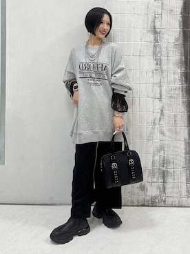 「JEANASIS（ジーナシス）のアイテム（スウェット）」を使った、amnc117さん（レディース・153cm）の秋コーディネート