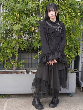 「アイテム（キャミソール）」を使った、わたりりさん（レディース・158cm）の秋コーディネート