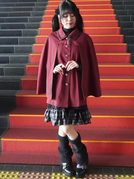 「アイテム（その他アウター）」を使った、わたりりさん（レディース・158cm）の秋コーディネート