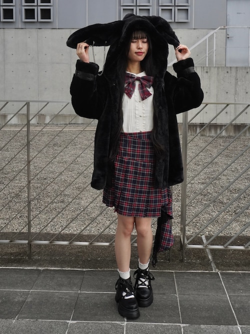 ナイトメアチェックリボンブラウス