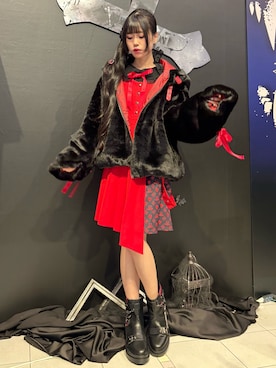 「アイテム（ブルゾン）」を使った、わたりりさん（レディース・158cm）の秋コーディネート