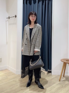 「アイテム（タンクトップ）」を使った、Sayuriさん（レディース・150cm）の秋コーディネート