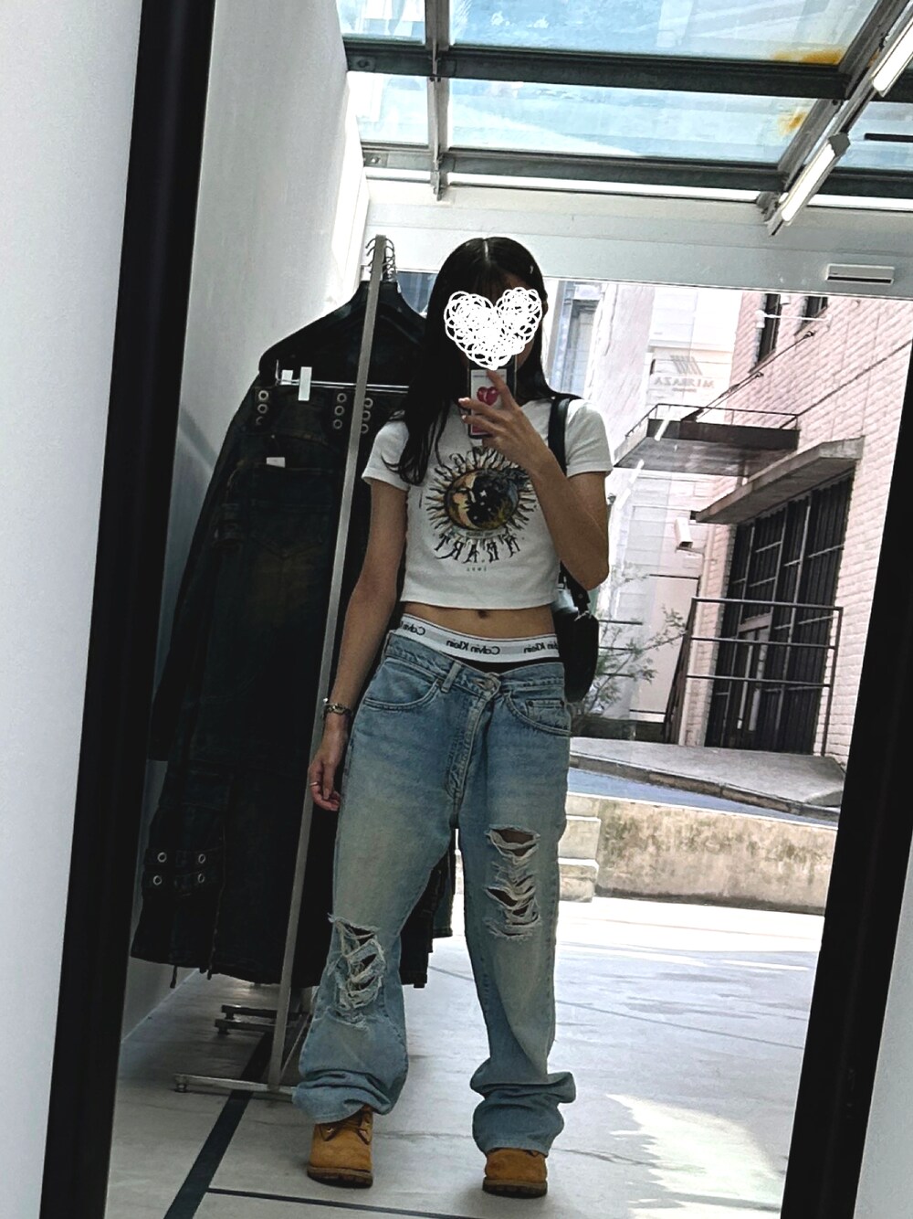 BREATH コーティング デニムパンツ BADHOP