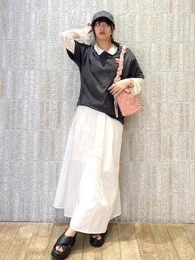 「VIS（ビス）のアイテム」を使った、あおいさん（レディース・158cm）の夏コーディネート