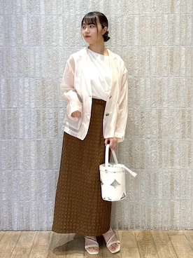 「アイテム（テーラードジャケット）」を使った、あおいさん（レディース・158cm・20代）の夏コーディネート