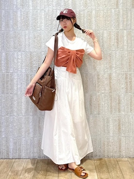 「VIS（ビス）のアイテム」を使った、あおいさん（レディース・158cm）の夏コーディネート
