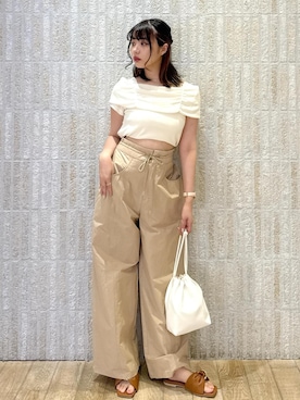 「アイテム（パンツ）」を使った、あおいさん（レディース・158cm・20代）の夏コーディネート