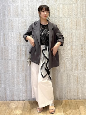 「アイテム（テーラードジャケット）」を使った、あおいさん（レディース・158cm）の夏コーディネート