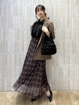 「バラ」｜あおいさん（レディース・158cm）の夏コーディネート