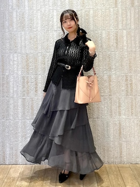「アイテム（バレッタ/ヘアクリップ）」を使った、あおいさん（レディース・158cm・20代）の夏コーディネート