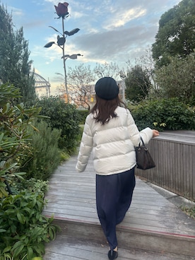 「アイテム（ダウンジャケット/コート）」を使った、ryu87ooniさん（レディース・155cm）の秋コーディネート