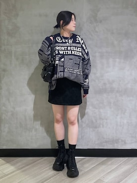 「アイテム（スカート）」を使った、megumiさん（レディース・170cm・10代）の冬コーディネート