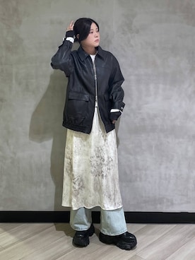 「アイテム（ブルゾン）」を使った、megumiさん（レディース・170cm・10代）の冬コーディネート