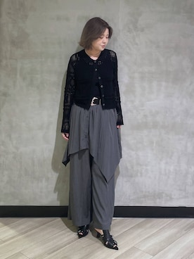 「PAGEBOY（ページボーイ）のアイテム（スラックス）」を使った、megumiさん（レディース・170cm）の春コーディネート