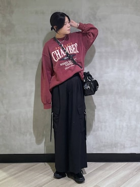 「アイテム（スラックス）」を使った、megumiさん（レディース・170cm・10代）の秋コーディネート