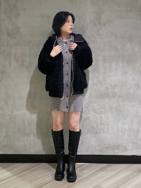 「アイテム（ワンピース/ドレス）」を使った、megumiさん（レディース・170cm・10代）の秋コーディネート