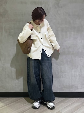 「アイテム（ボストンバッグ）」を使った、megumiさん（レディース・170cm・10代）の秋コーディネート