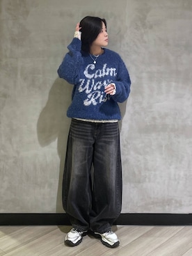 「アイテム（ニット/セーター）」を使った、megumiさん（レディース・170cm・10代）の冬コーディネート