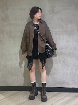 「アイテム（ワンピース/ドレス）」を使った、megumiさん（レディース・170cm・10代）の秋コーディネート