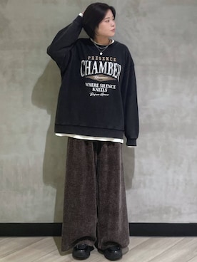 「アイテム（スウェット）」を使った、megumiさん（レディース・170cm・10代）の秋コーディネート