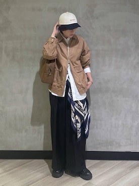 「アイテム（ボストンバッグ）」を使った、megumiさん（レディース・170cm・10代）の秋コーディネート