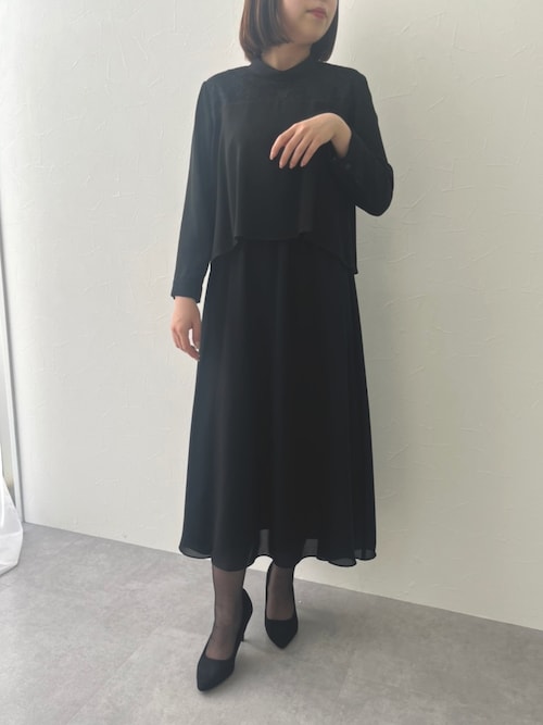 値下げ★ tsukinowa ツキノワ　ウール混　ワンピース　袖切替　日本製　黒 tsukinowa / ツキノワ – SESSIONS_JAPAN
