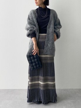 「Soiunique（スワユニーク）のアイテム（スカート）」を使った、nissen staffさん（レディース・157cm）の秋コーディネート