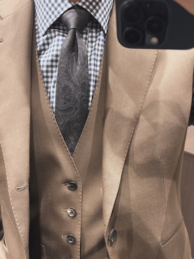 「アイテム（ネクタイ）」を使った、Jhonさん（メンズ・172cm）の秋コーディネート