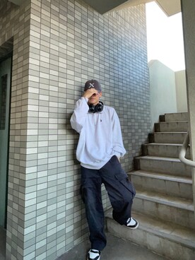 「HOOK（フック）のアイテム（帽子）」を使った、翔さん（メンズ・161cm）の秋コーディネート