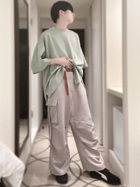 「アイテム（カーゴパンツ）」を使った、DAICHIさん（メンズ・180cm・10代）の夏コーディネート