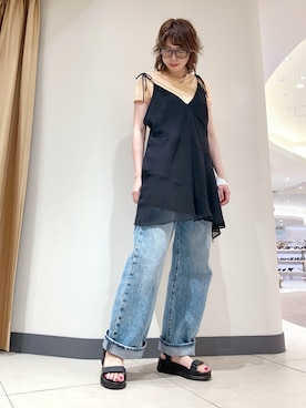 「アイテム（キャミソール）」を使った、Maaachiさん（レディース・160cm）の夏コーディネート