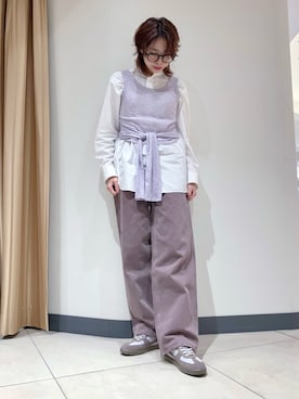 「アイテム（タンクトップ）」を使った、Maaachiさん（レディース・160cm）の秋コーディネート
