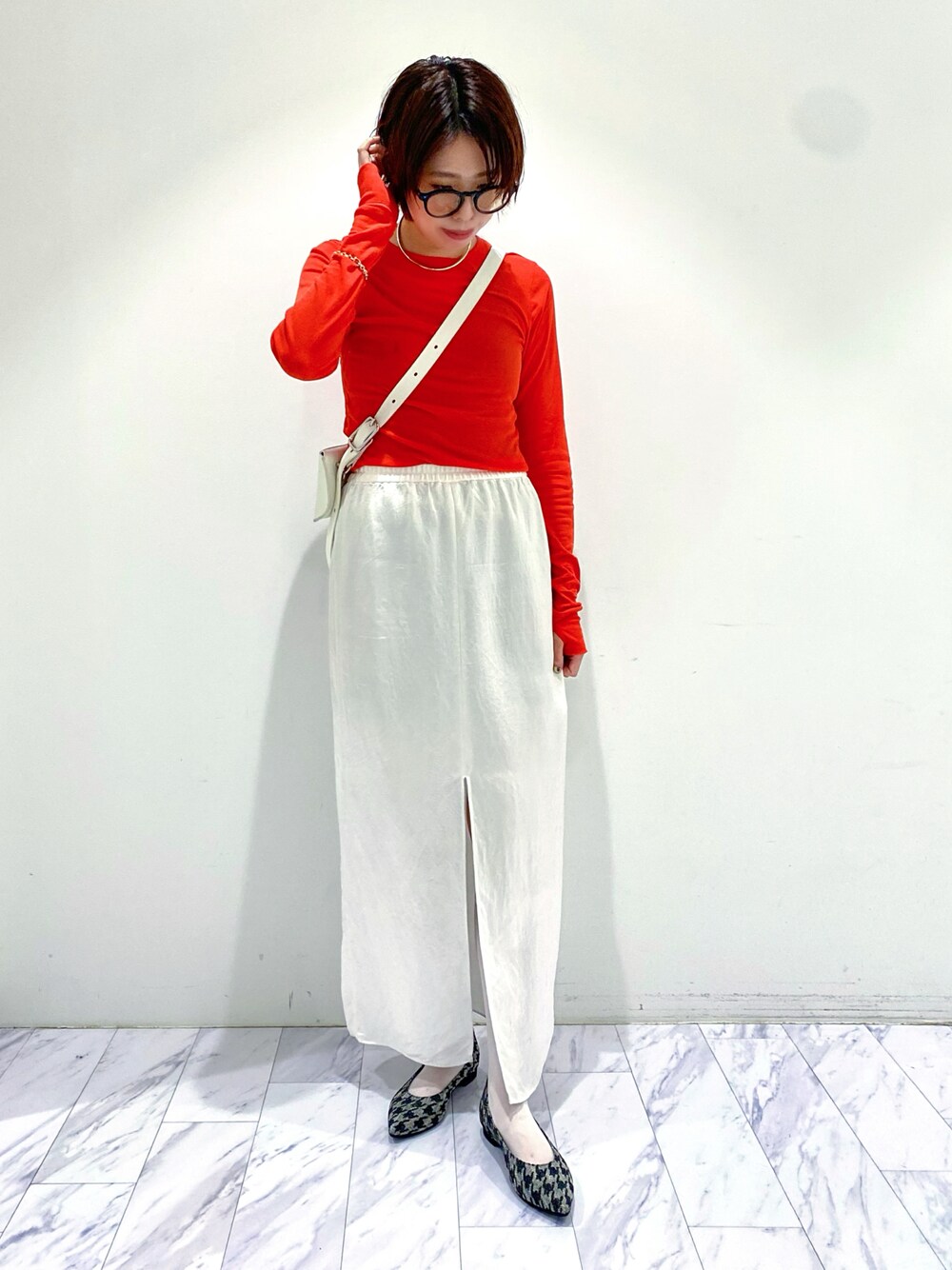 【新品・紙タグ付】Editionのアセテート サテンタイトスカート EDITION（エディション）の「ACE SATIN SKIRT アセテート サテン