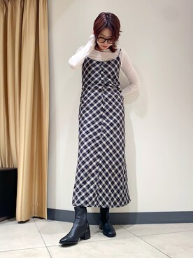 「ZARA（ザラ）のアイテム（ワンピース）」を使った、Maaachi_HIMIKOさん（レディース・160cm）の秋コーディネート