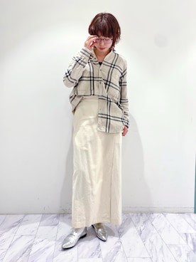 「HIMIKO（ヒミコ）のアイテム（ローファー）」を使った、Maaachi_HIMIKOさん（レディース・160cm）の冬コーディネート