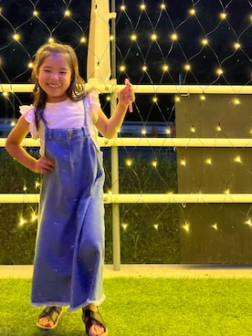 「5歳」｜「アイテム（ワンピース）」を使った、RIKOさん（キッズ・110cm）の夏コーディネート