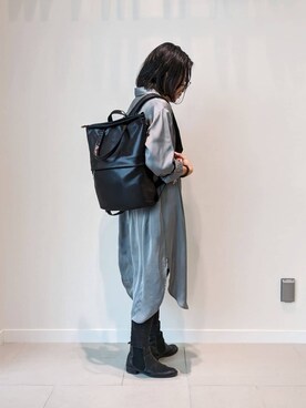 「HIROKO HAYASHI（ヒロコハヤシ）のアイテム（バックパック/リュック）」を使った、MTさん（レディース・153cm）の夏コーディネート